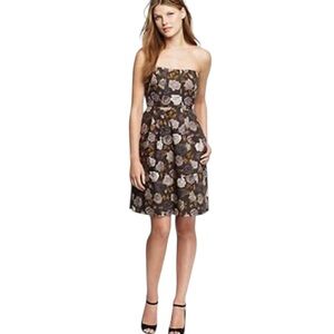 J. Crew NEW Strapless Cocktail Dress Party Marielle Dress Solstice Floral 00 XS